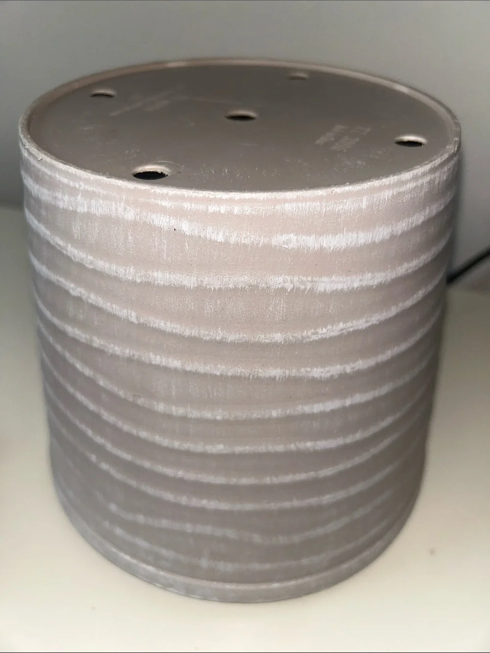 Home Accents Neutral Taupe Round Decorative Planter